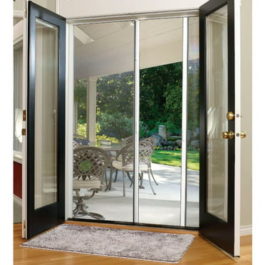 Durable Fiberglass Double Door Scr Magnetic Screen Door for 72"x80" French Door